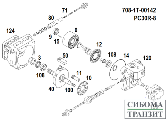 708-1T-00142 MAIN PUMP