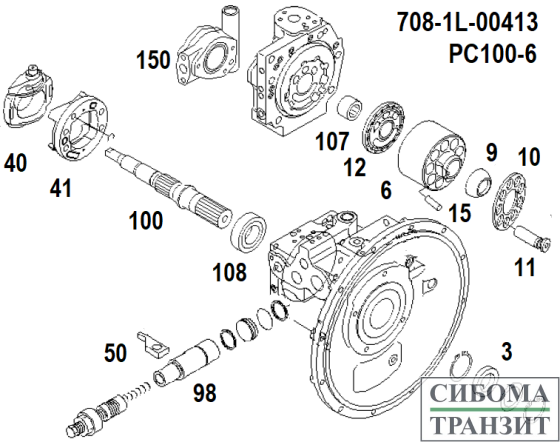 708-1L-00413 MAIN PUMP HPV95