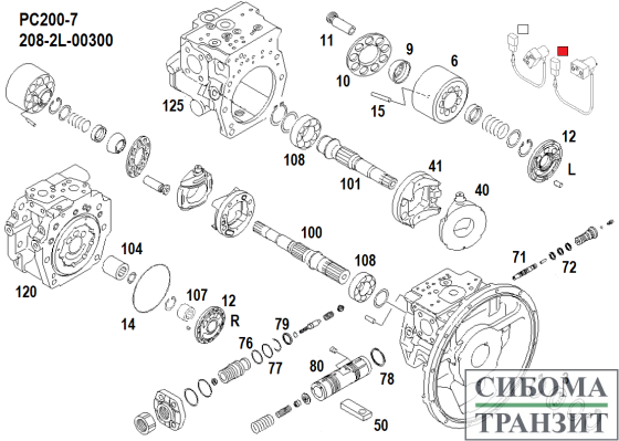 708-2L-00300 MAIN PUMP HPV95+95