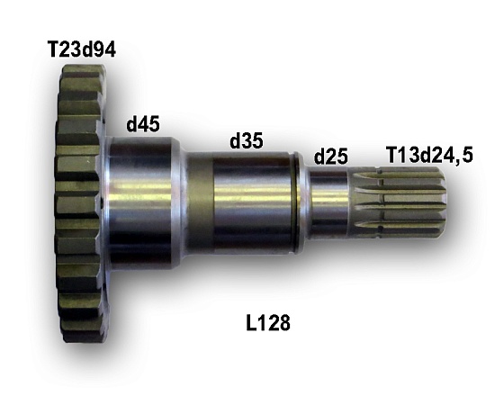 Ведущий вал T13d24.5 L127.6 T23d94