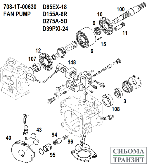 708-1T-00630 FAN PUMP