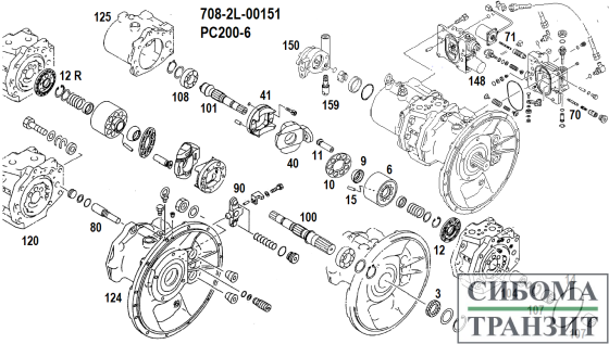 708-2L-00151 MAIN PUMP HPV95+95