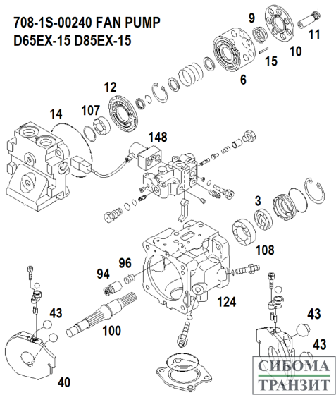 708-1S-00240 FAN PUMP