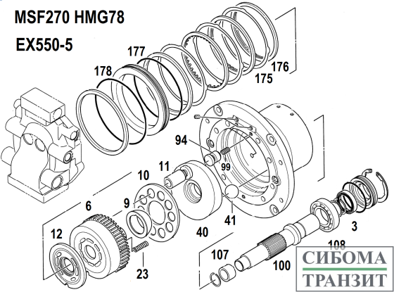 SK430 TRAVEL MOTOR