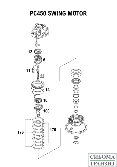 706-7K-01040 SWING MOTOR