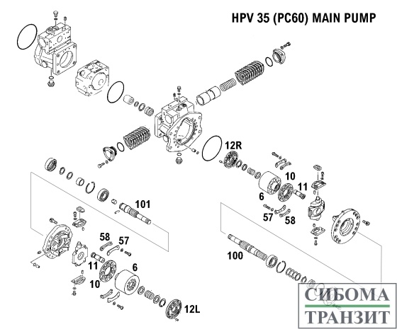 708-21-01011 MAIN PUMP HPV35