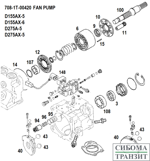 708-1T-00420 FAN PUMP