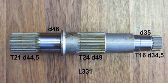 Ведущий вал T21d44.5 L331 T16d34.5