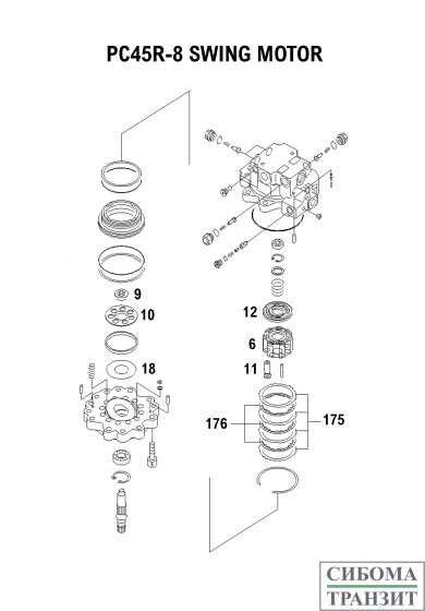 708-7R-00014 SWING MOTOR